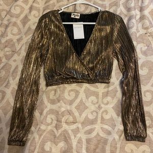 Show me your mumu good as gold pleat top